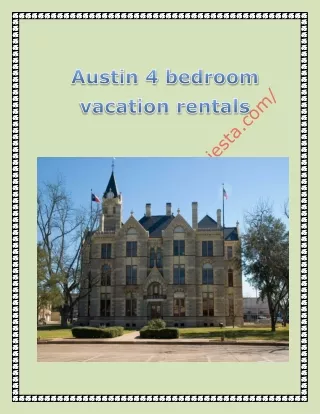 Austin 4 bedroom vacation rentals