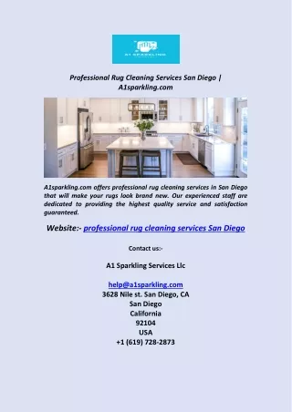 professional rug cleaning services san diego