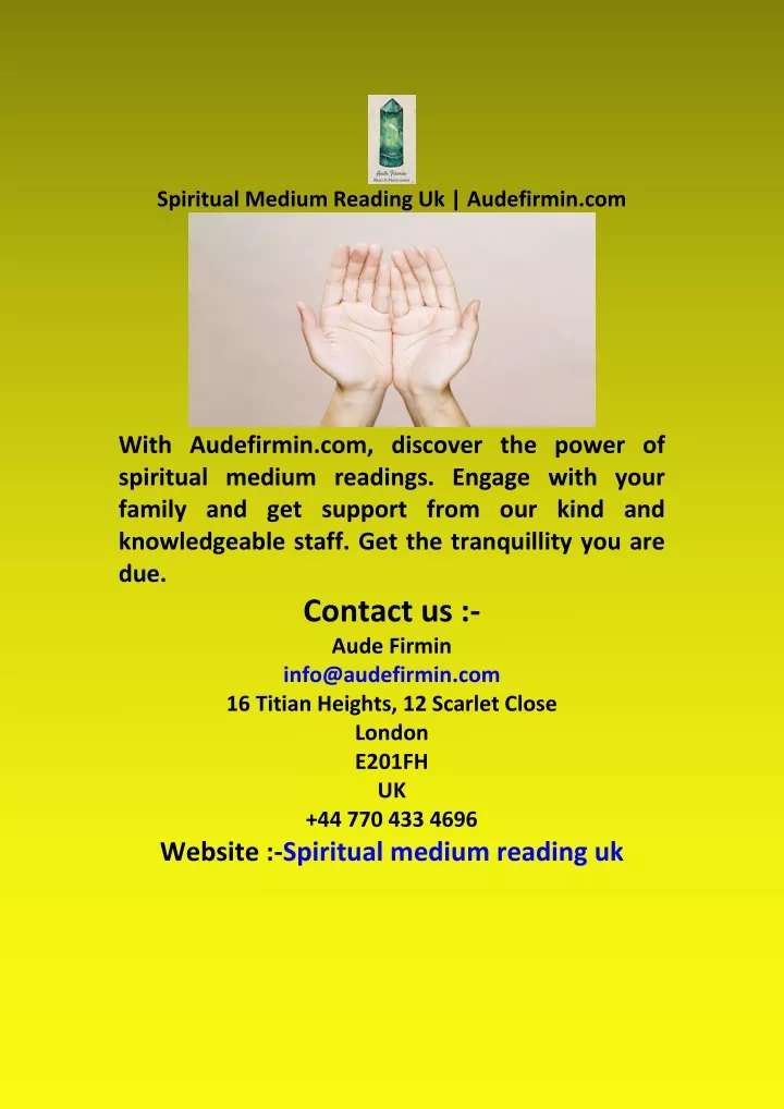 spiritual medium reading uk audefirmin com