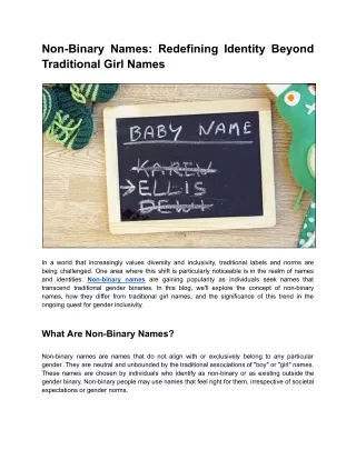 Embrace Authenticity: Nonbinary Names for All Identities