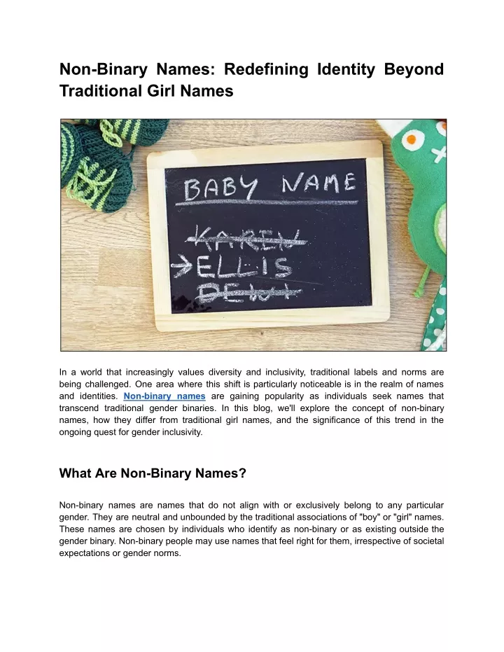 non binary names redefining identity beyond