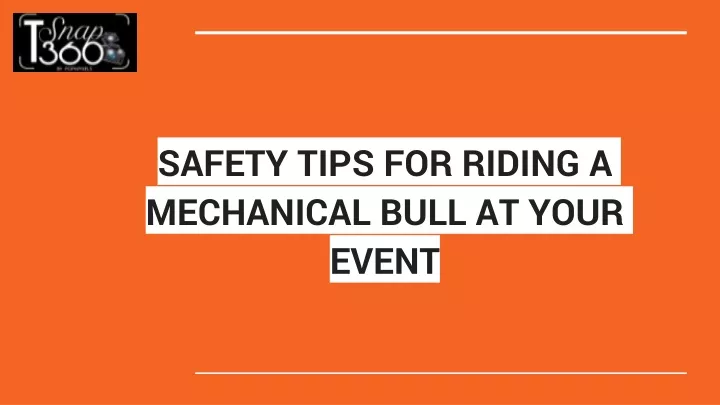 safety tips for riding a mechanical bull at your event