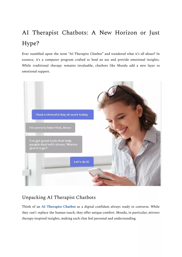 ai therapist chatbots a new horizon or just hype