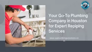 SP Plumbing Solutions, Your Trusted Plumbing Company in Houston