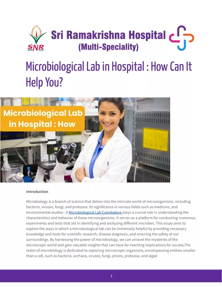 microbiologicallabinhospital howcanit helpyou