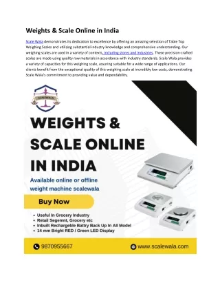 weights and scales online in india