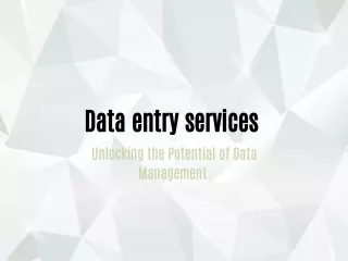 data entry services