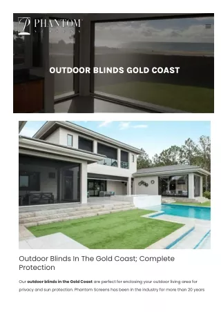 Outdoor Blinds Gold Coast