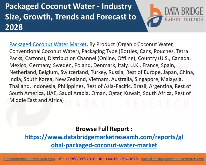 packaged coconut water industry size growth