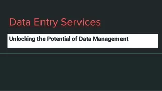 data entry services