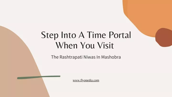 step into a time portal when you visit
