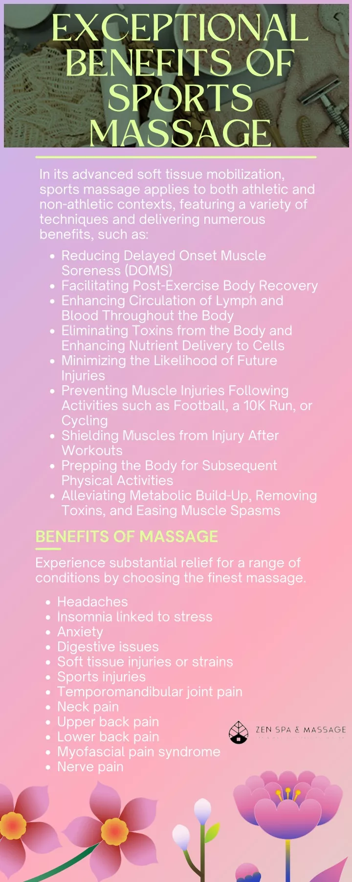 exceptional benefits of sports massage