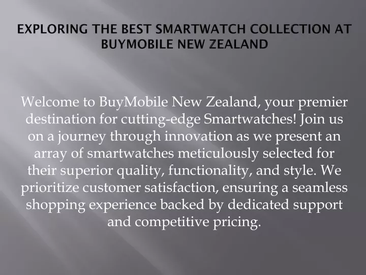 exploring the best smartwatch collection at buymobile new zealand
