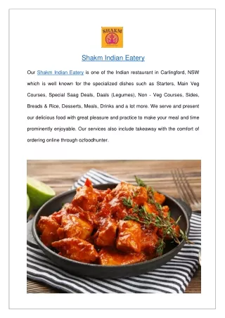 Shakm Indian Eatery Carlingford pdf