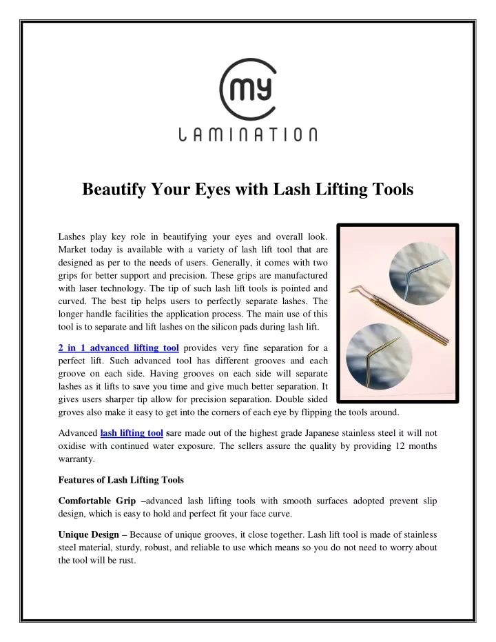 beautify your eyes with lash lifting tools