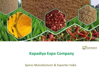 spices manufacturer & exporter india