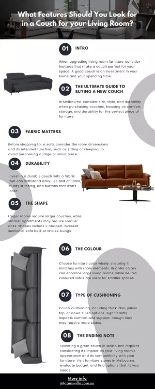 What Features Should You Look for in a Couch for your Living Room?