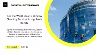 See the World Clearly Window Cleaning Services in Highlands Ranch