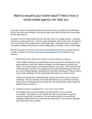 Want to expand your brand reach_ Here’s how a social media agency can help you