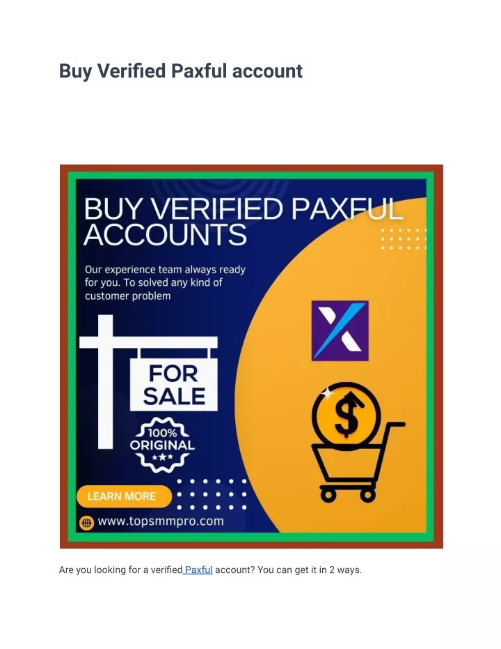 buy verified paxful account