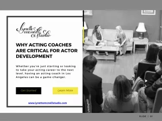 Why Acting Coaches Are Critical for Actor Development - Lynette McNeill Studio