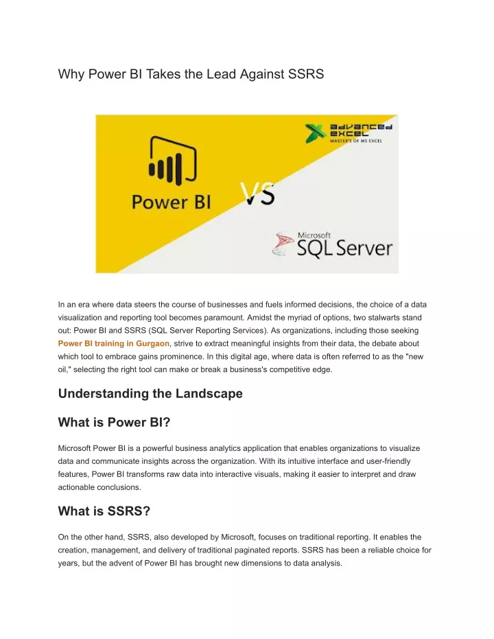 why power bi takes the lead against ssrs