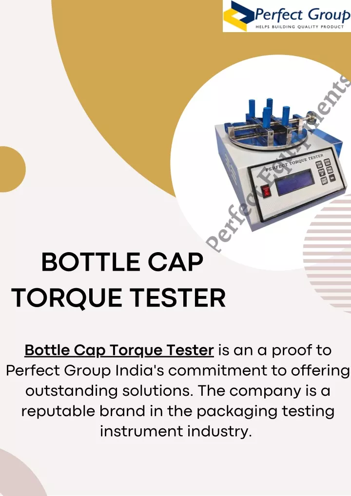 bottle cap torque tester