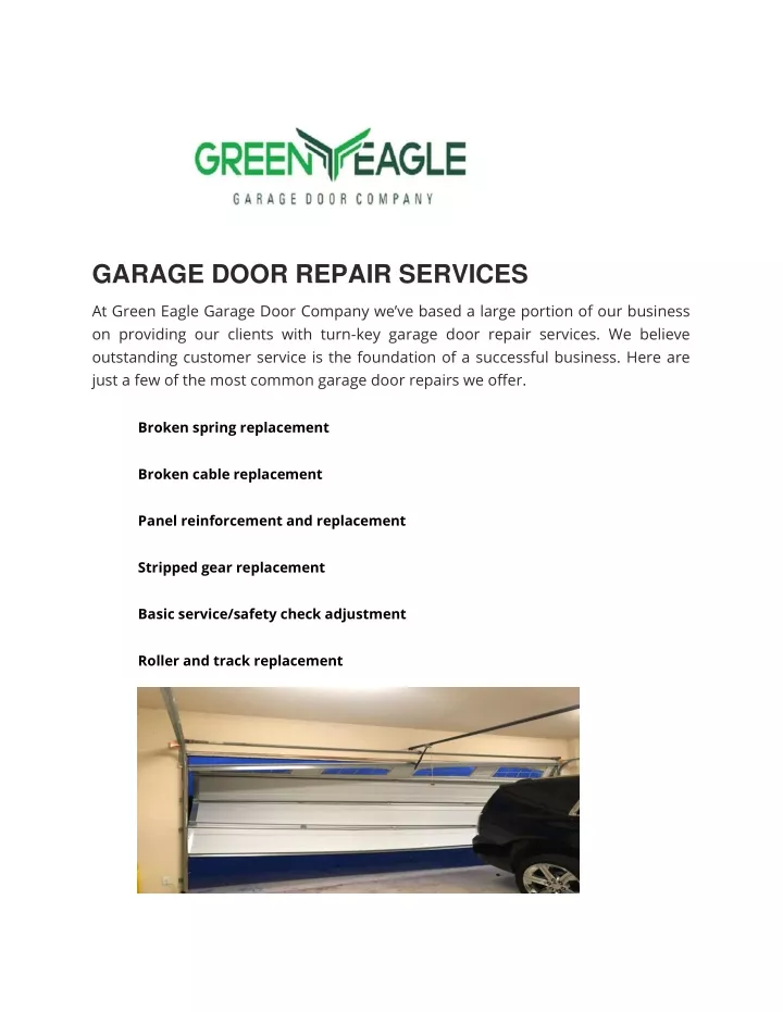 garage door repair services