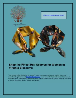 Shop the Finest Hair Scarves for Women at Virginia Blossoms