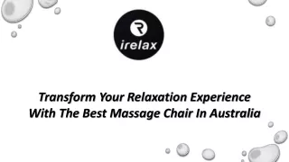 Get An Ultimate Relaxation Experience With Massage Chair In Australia