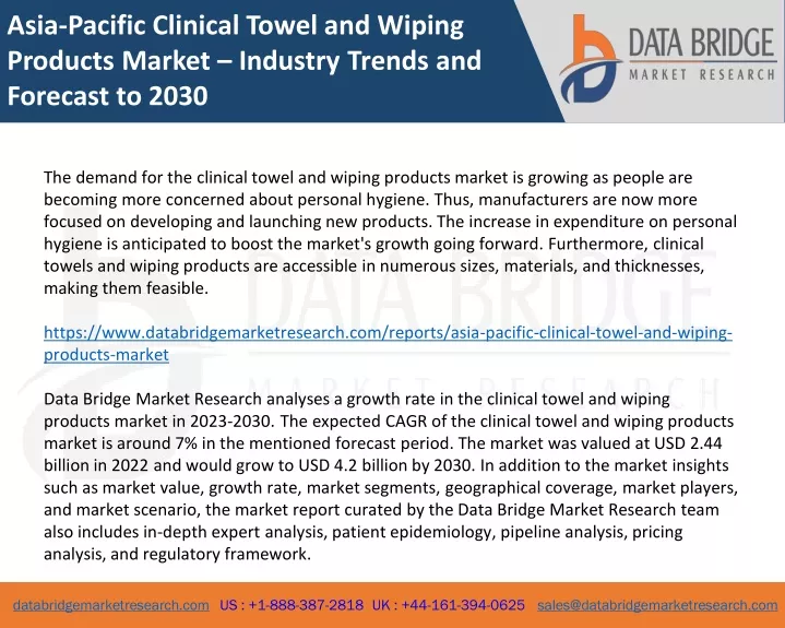 asia pacific clinical towel and wiping products