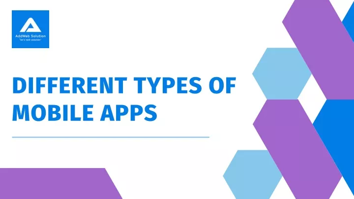 different types of mobile apps