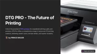 DTG PRO - The Future of Printing