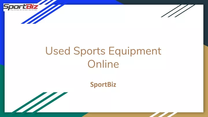 used sports equipment online