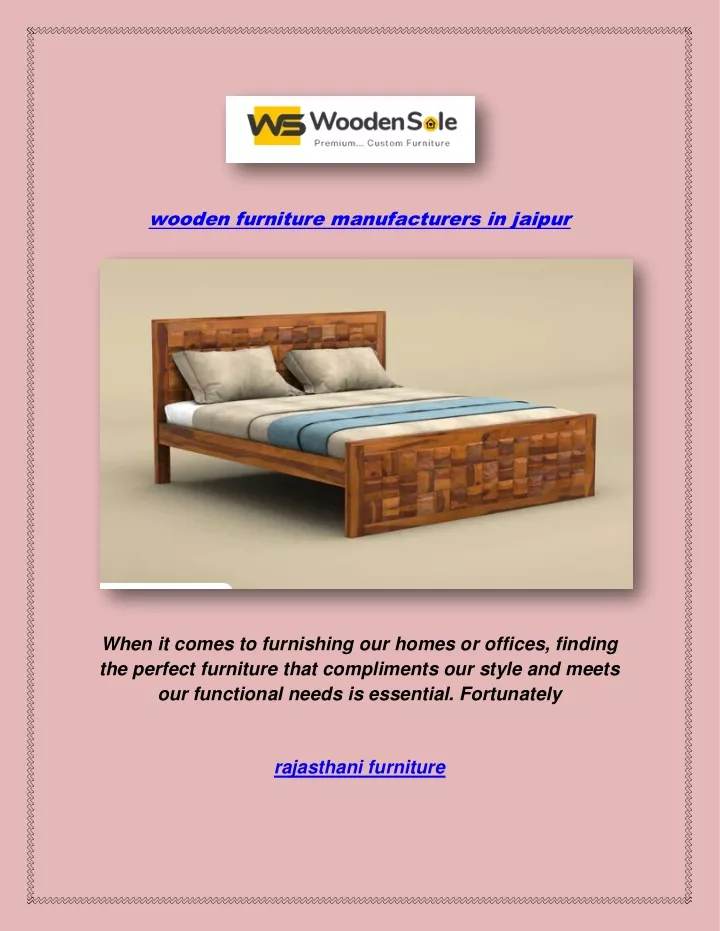 wooden furniture manufacturers in jaipur