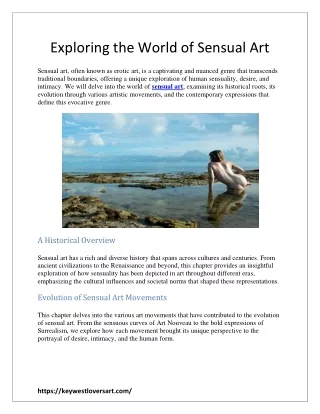 Exploring the World of Sensual Art