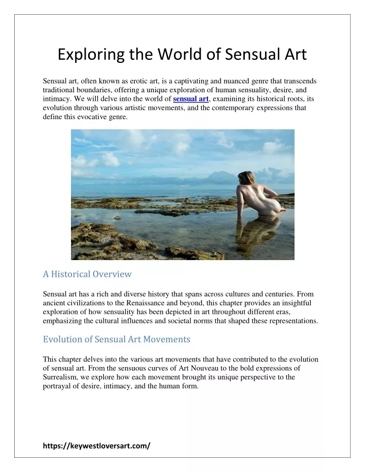 exploring the world of sensual art