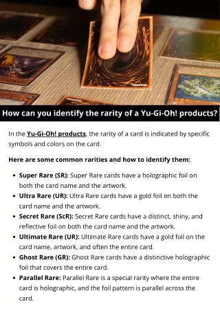how can you identify the rarity