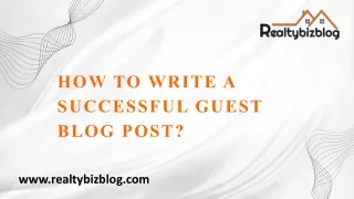 How To Write A Successful Guest Blog Post?