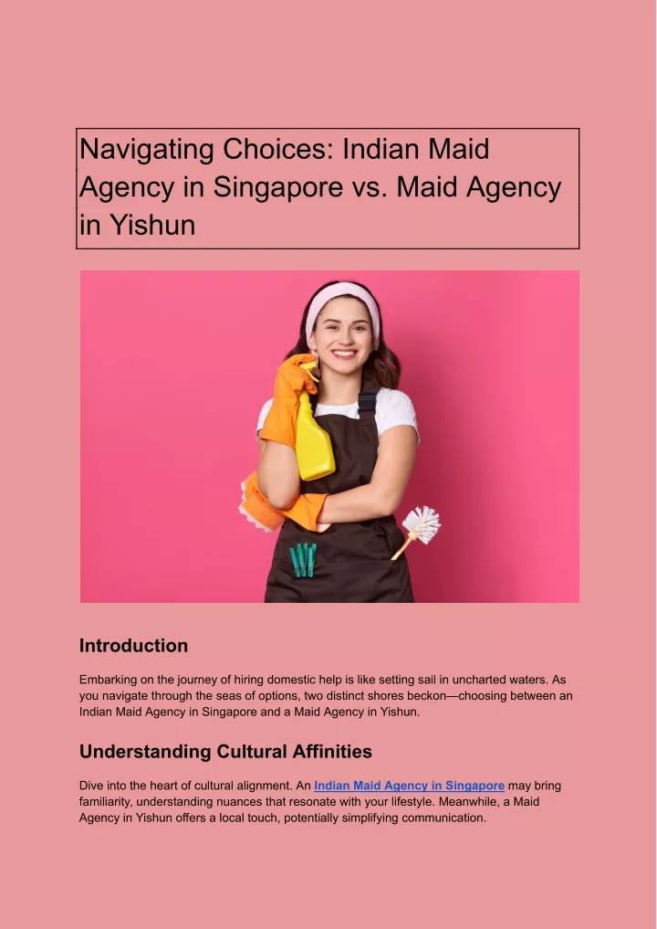 navigating choices indian maid agency