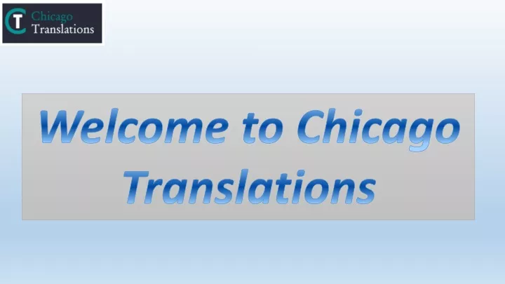 welcome to chicago translations