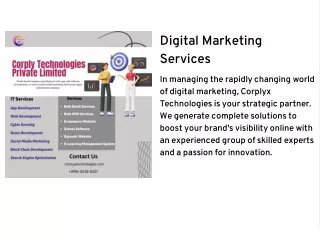Corplyx Technologies | Best Digital Marketing Company in Noida