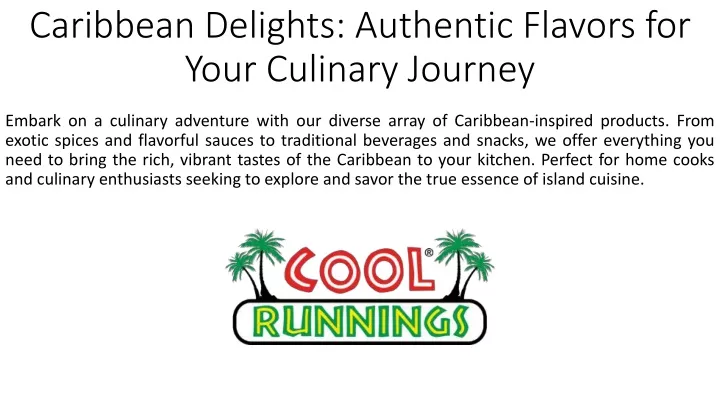 caribbean delights authentic flavors for your culinary journey