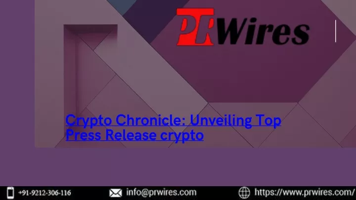 crypto chronicle unveiling top press release