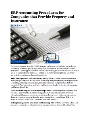 erp accounting procedures for companies that