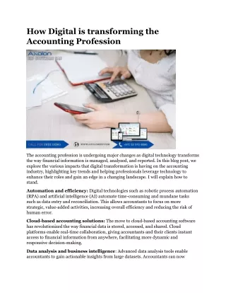 how digital is transforming the accounting