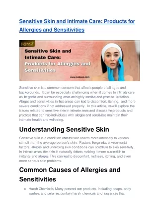 Sensitive Skin and Intimate Care_ Products for Allergies and Sensitivities (1)