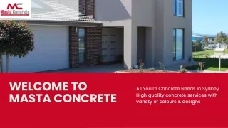 High Quality Concrete Contractors & Services Sydney - Masta Concrete