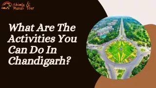 What Are The Activities You Can Do In Chandigarh
