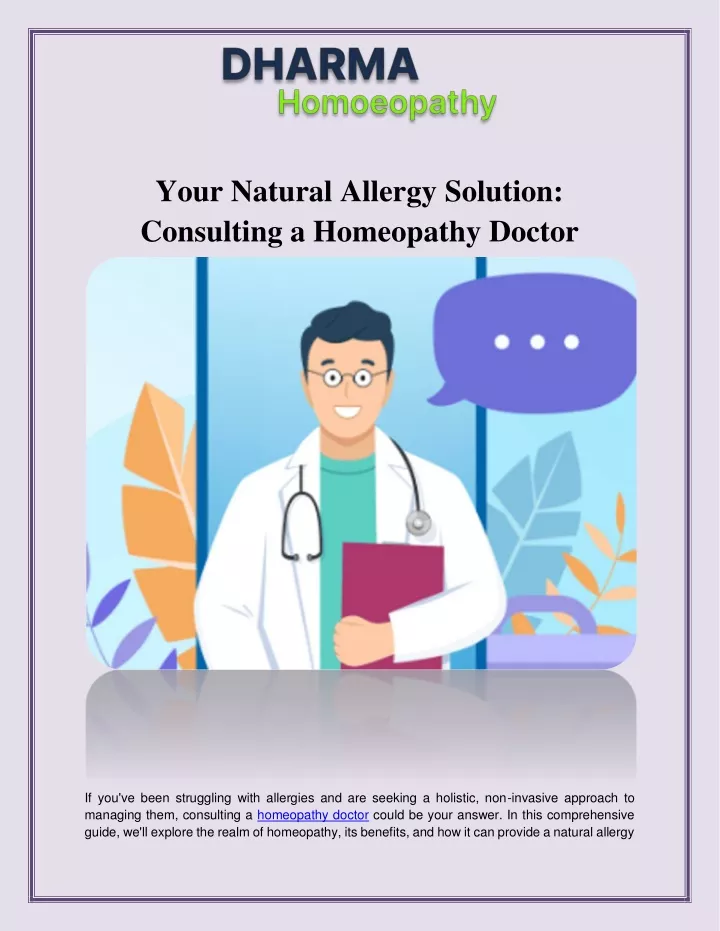 your natural allergy solution consulting